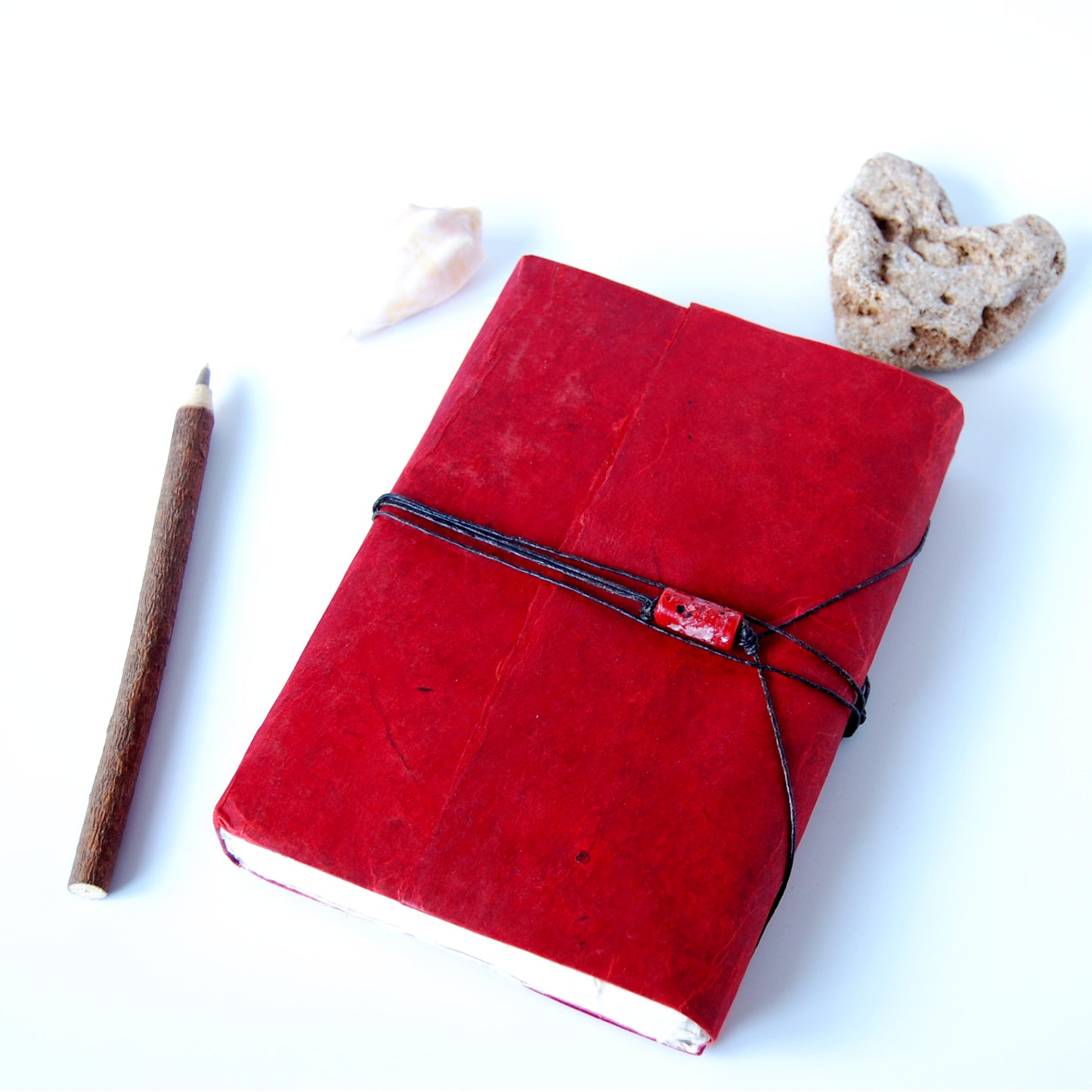 Lokta Journal with Vegan Oiled Waterproof Cover - The Wee Bindery (Store description) Notebooks