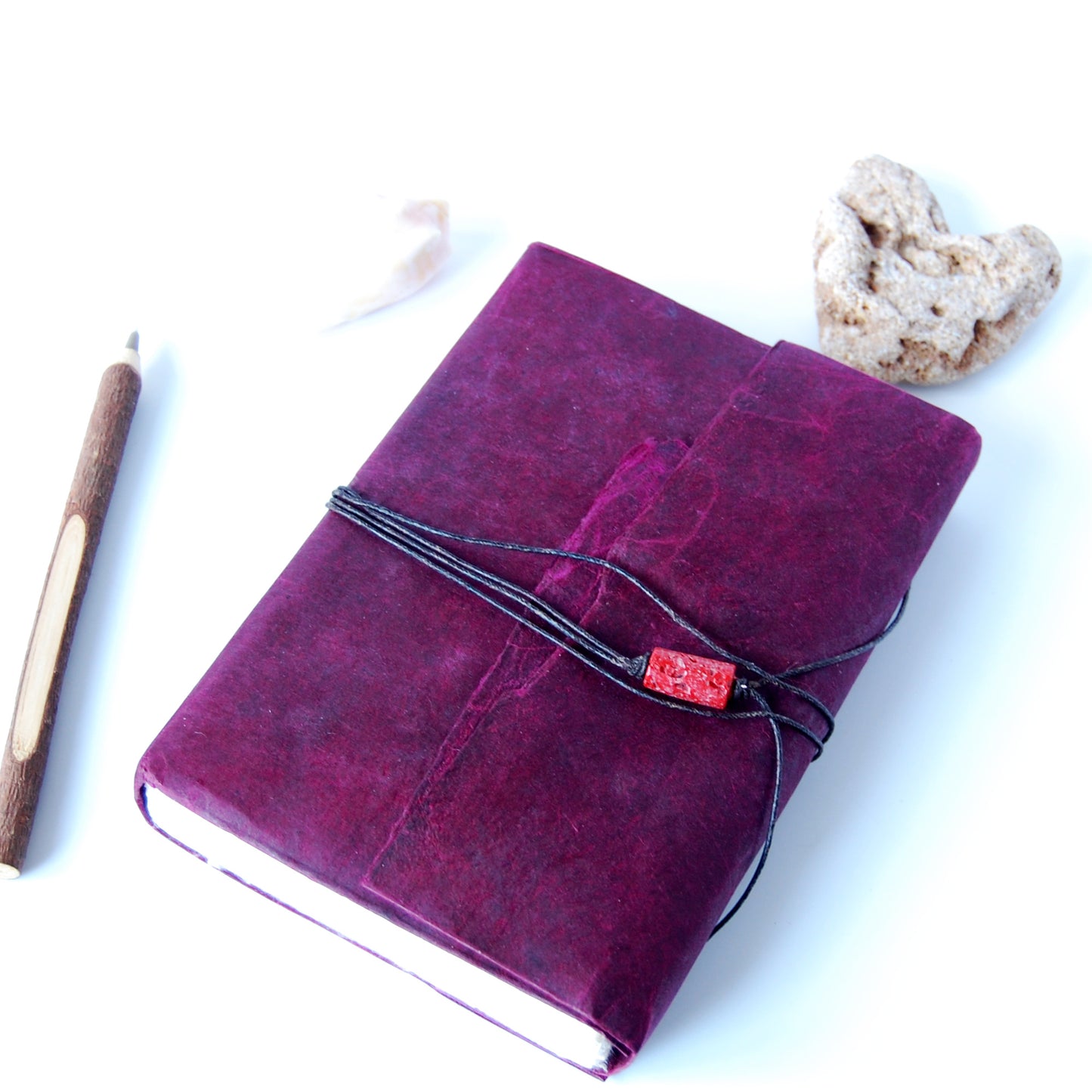 Lokta Journal with Vegan Oiled Waterproof Cover - The Wee Bindery (Store description) Notebooks