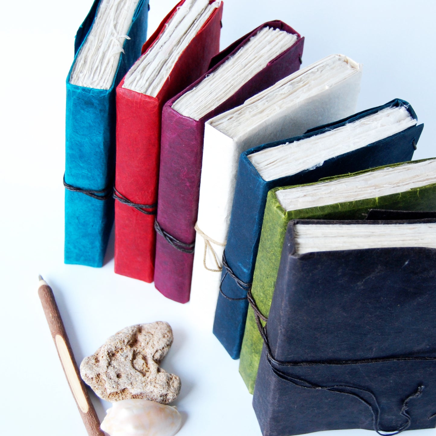 Lokta Journal with Vegan Oiled Waterproof Cover - The Wee Bindery (Store description) Notebooks