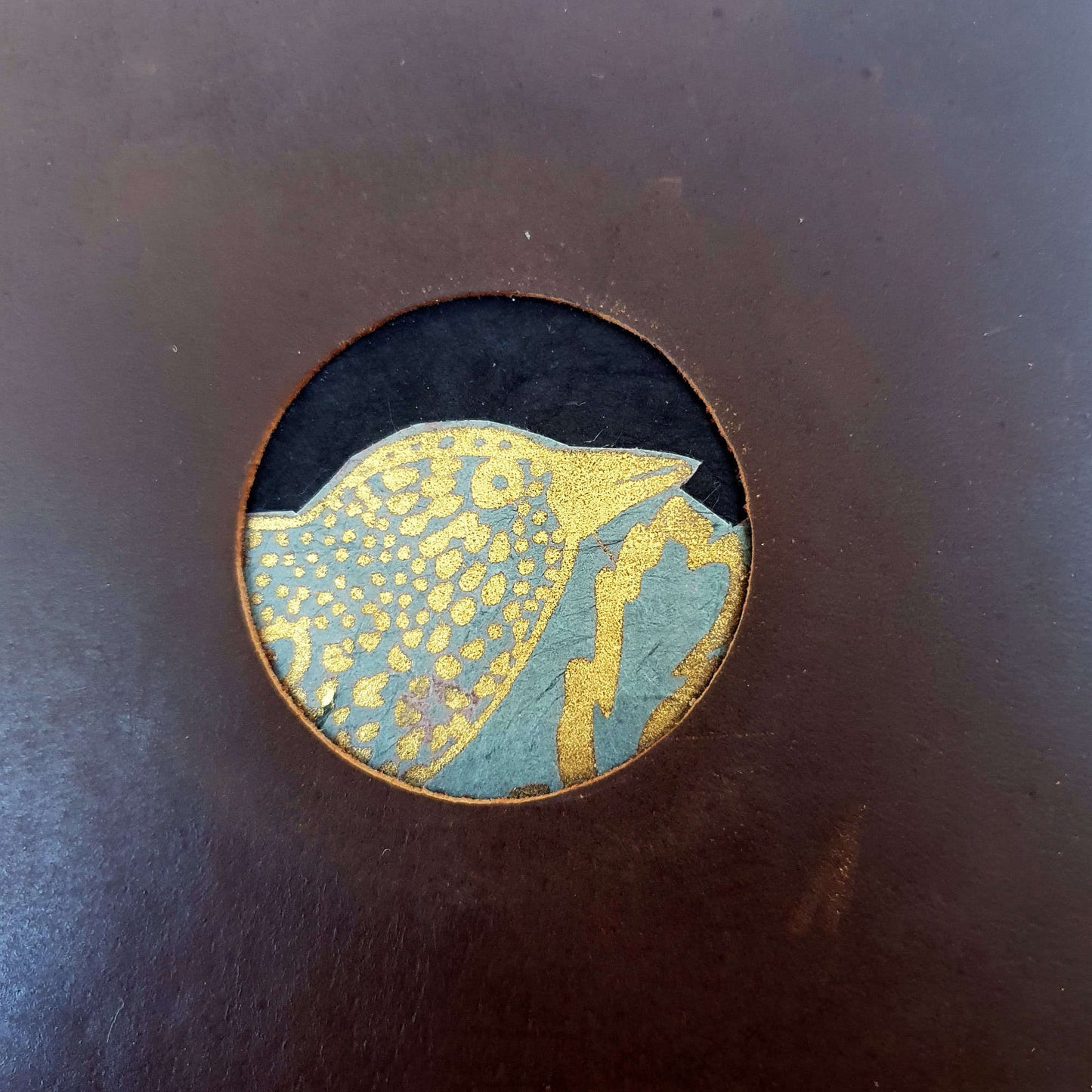 Leather Travel Journal with Inspiring Bird - The Wee Bindery (Store description) Notebooks