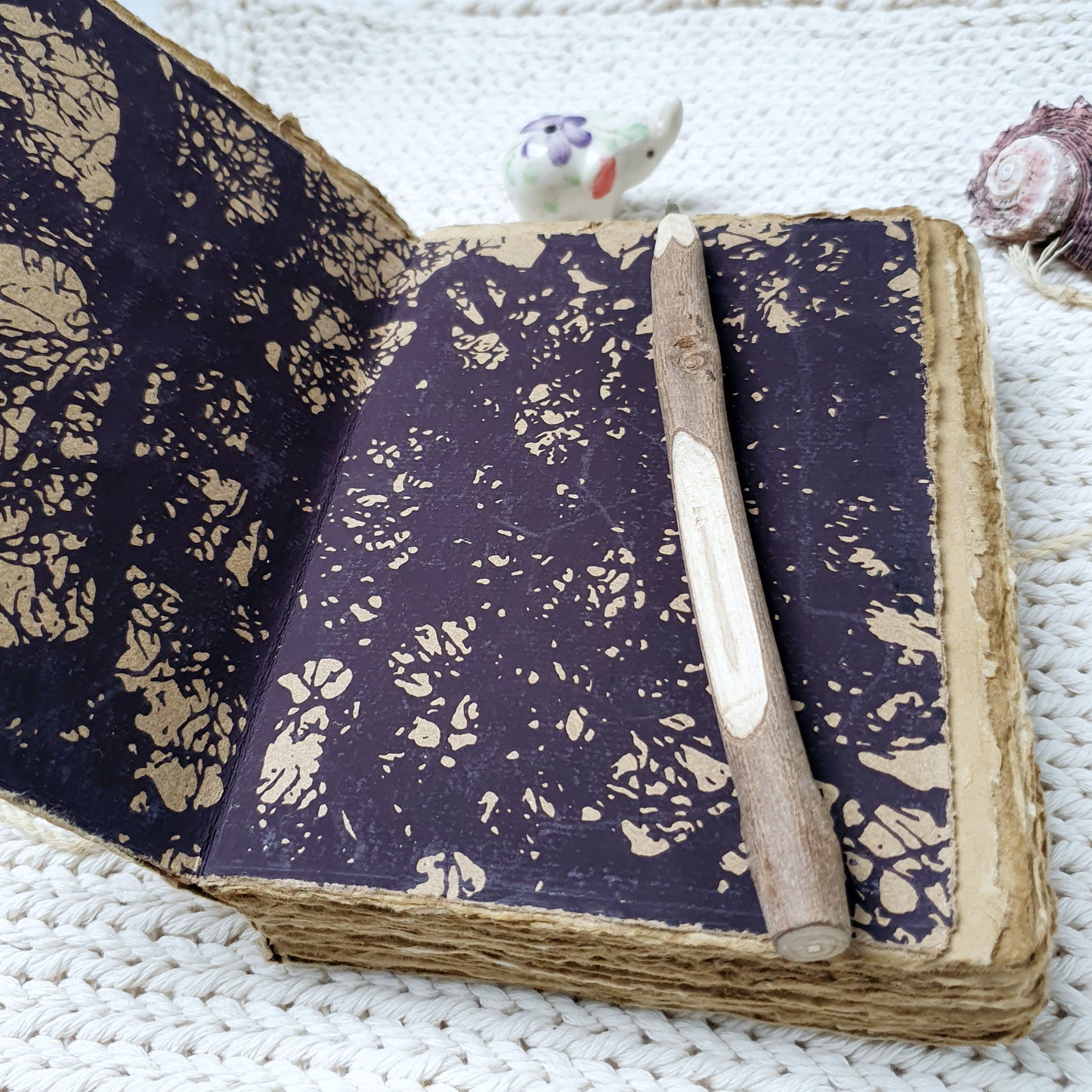 Rustic Handmade Journal - Deckled Edges & Minimalist