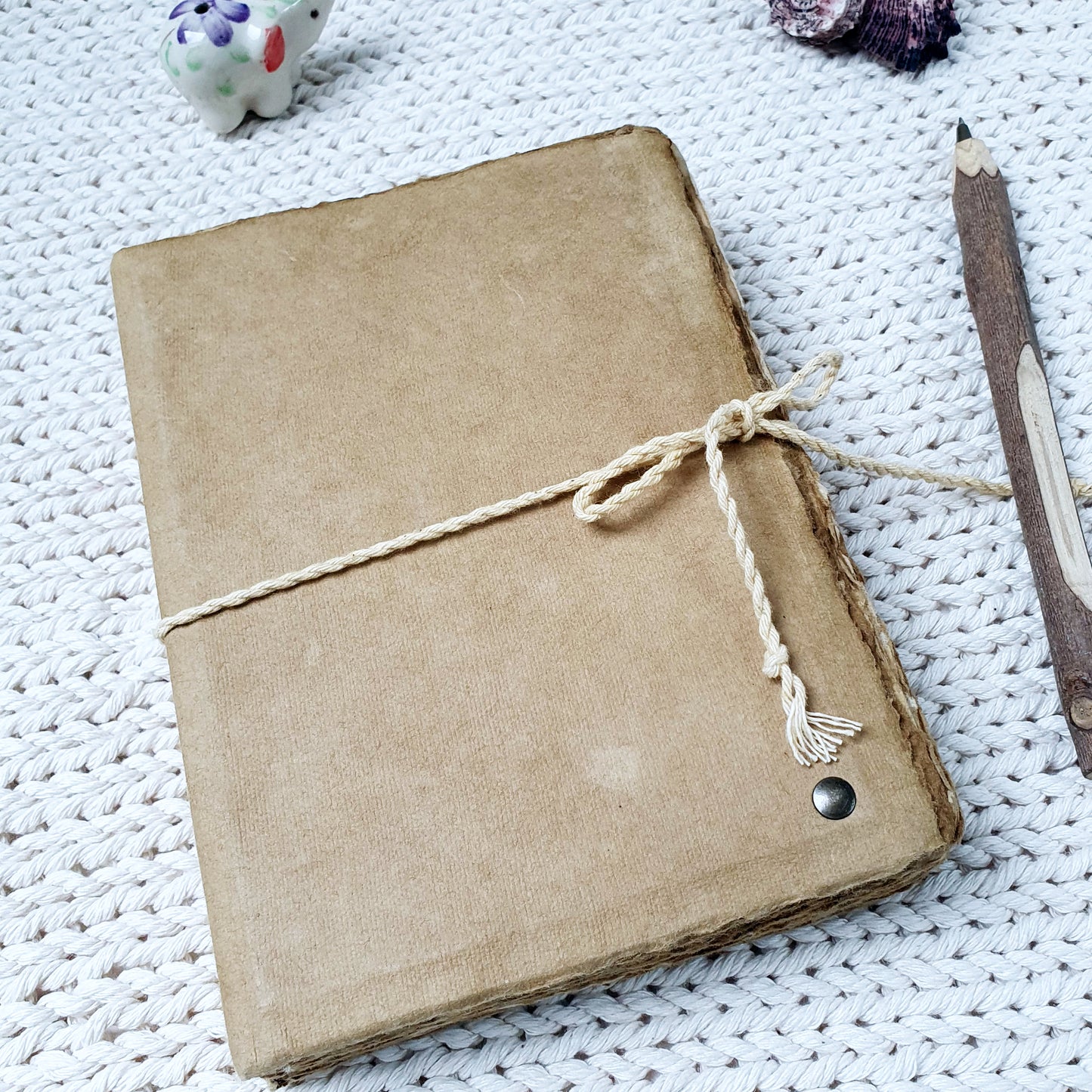 Rustic Handmade Journal - Deckled Edges & Minimalist