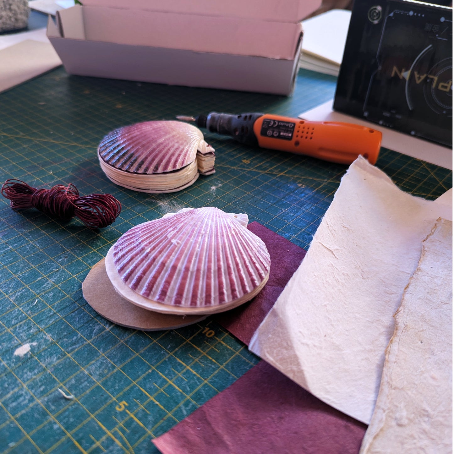 Mindfulness journal being made in the workshop