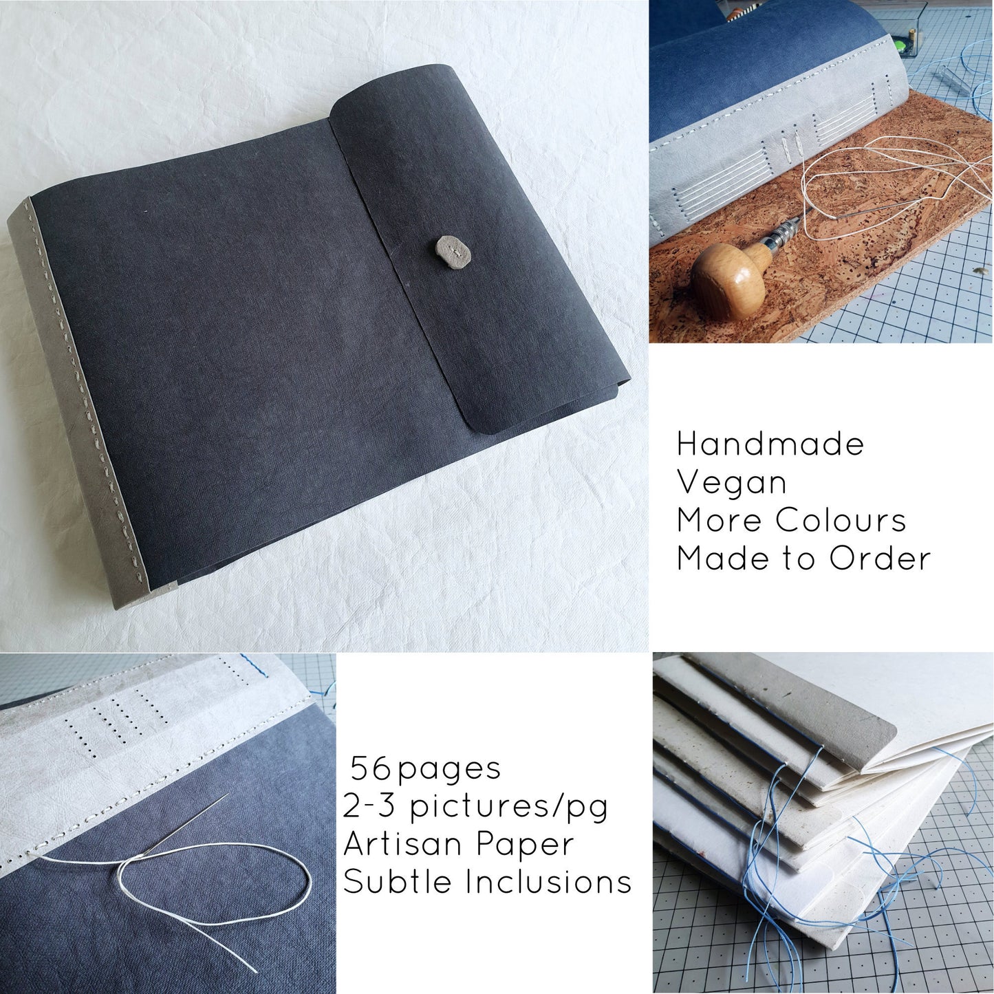 Large Photo Album, Long Stitch, Handmade - The Wee Bindery (Store description) Photo album