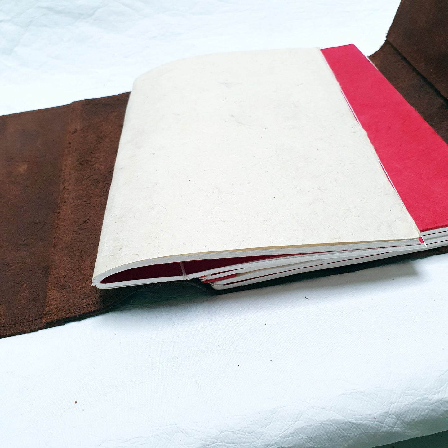 Writing Journal with Refillable Leather Protection - The Wee Bindery (Store description) Notebooks