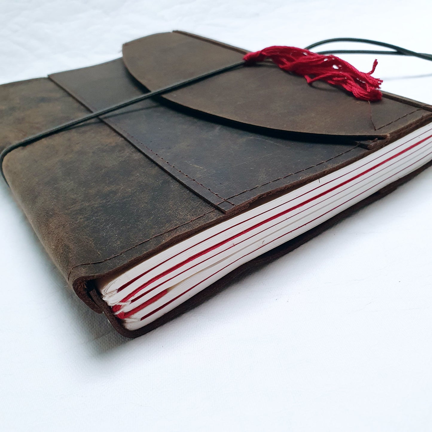 Writing Journal with Refillable Leather Protection - The Wee Bindery (Store description) Notebooks