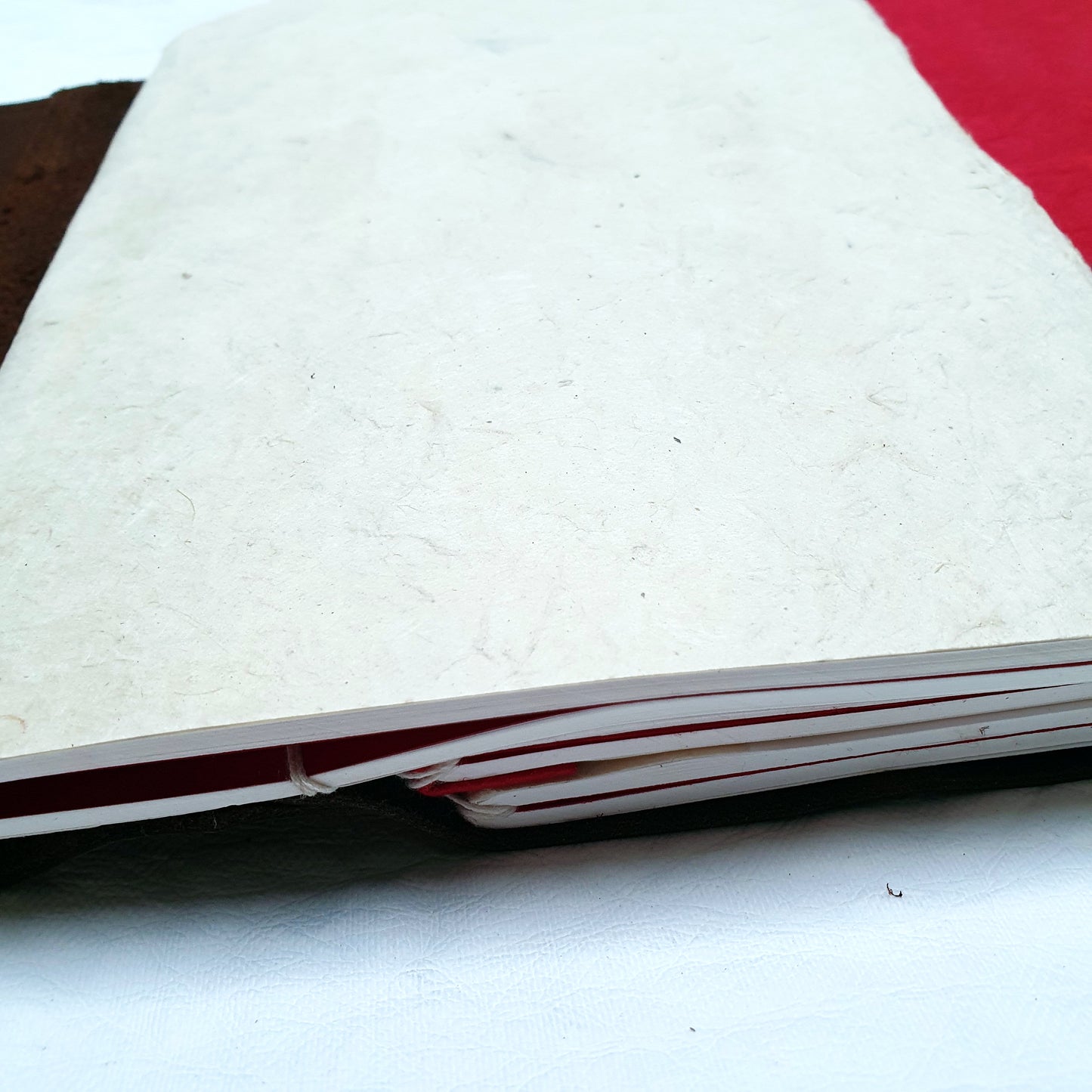Writing Journal with Refillable Leather Protection - The Wee Bindery (Store description) Notebooks