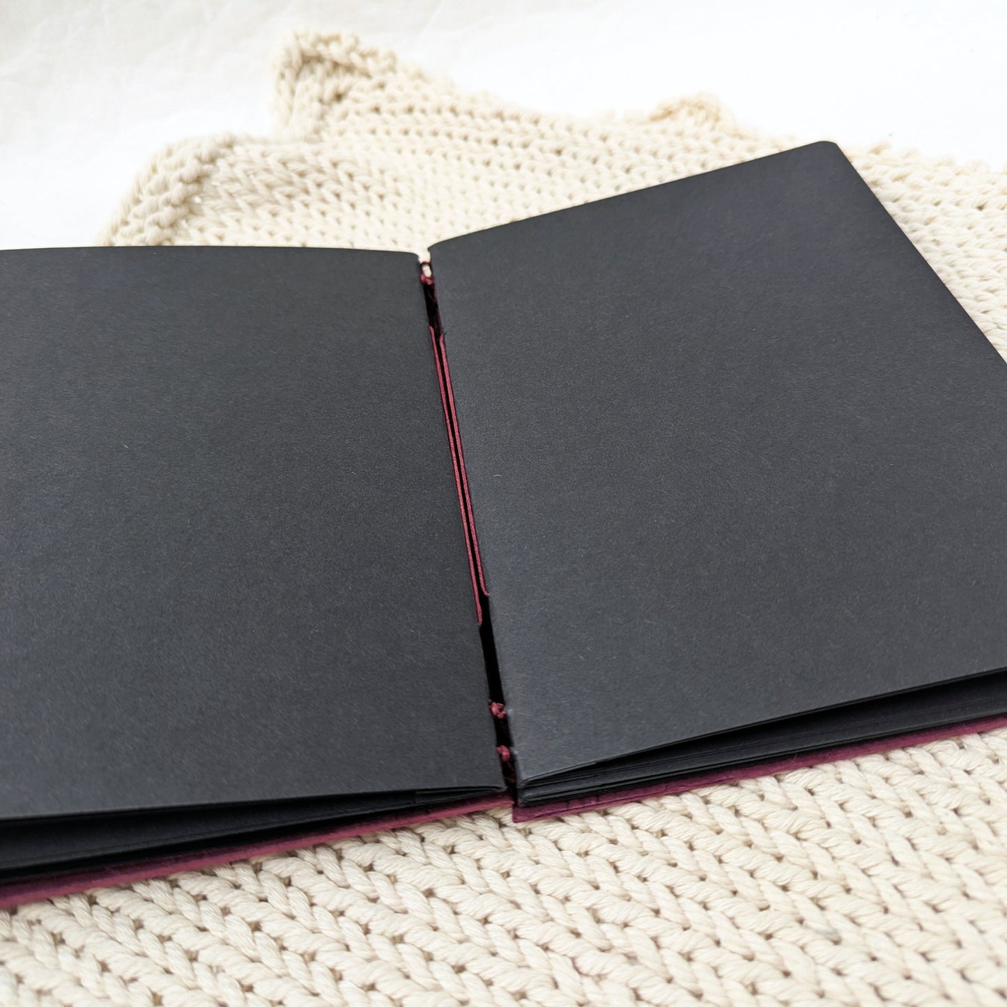 A5 photo album with upcycled vinyl record cover and Lokta paper back