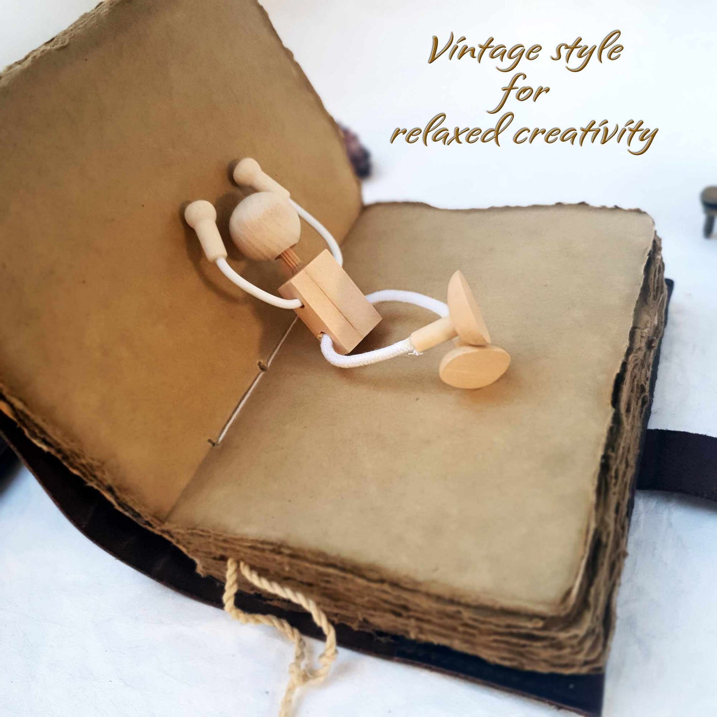 Travel journl with subtly aged paper