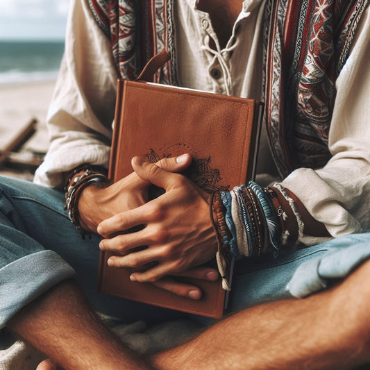 a person clutching to a gratitude journal in the warmth of the sun, at the l=time of lughnasa