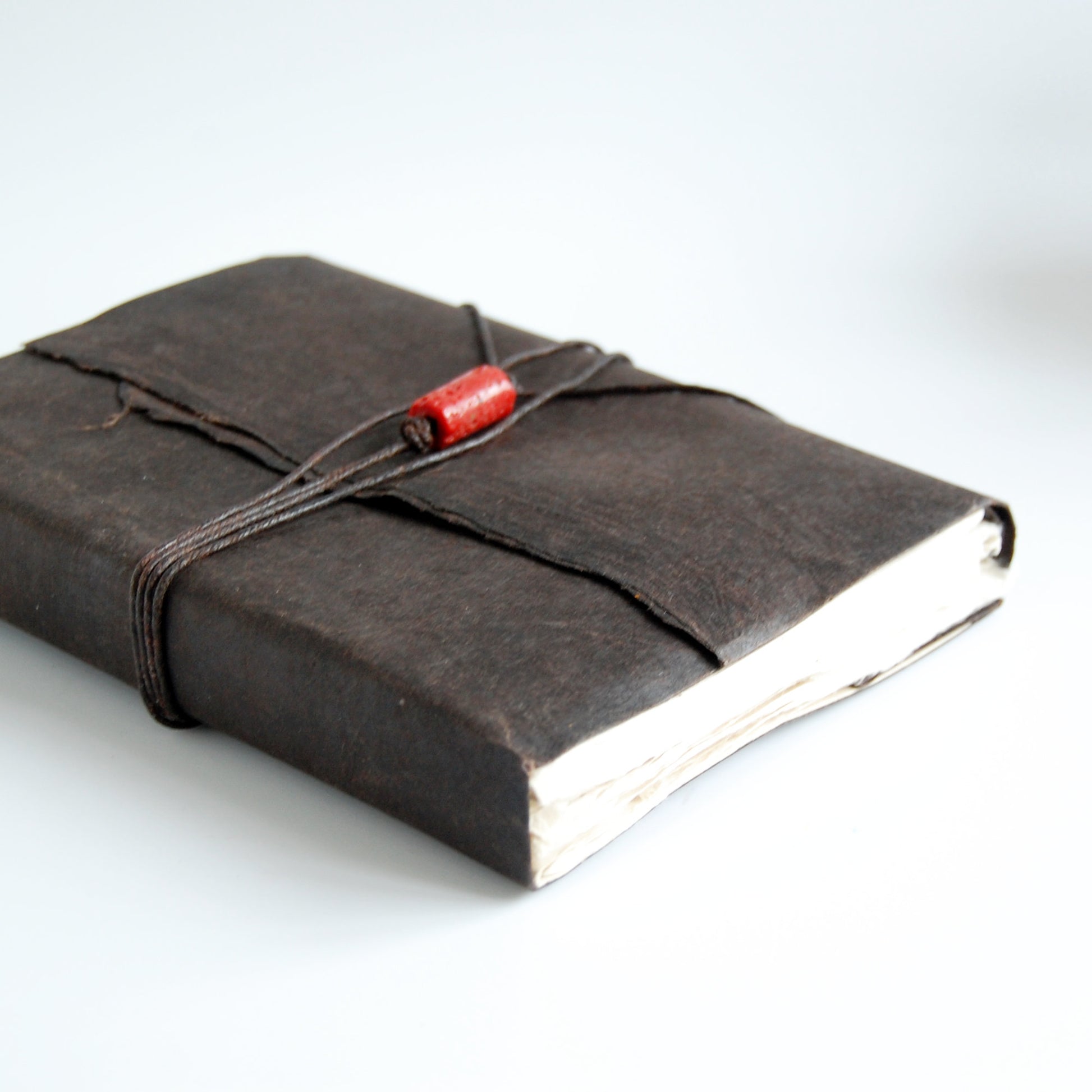 Handmade Lokta Paper Journal – Vegan Oiled Cover with Deckled Pages - The Wee Bindery  Notebooks 