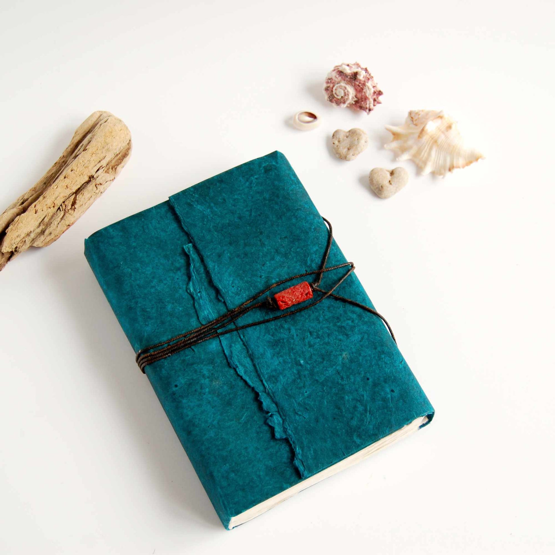 Handmade Lokta Paper Journal – Vegan Oiled Cover with Deckled Pages - The Wee Bindery  Notebooks 