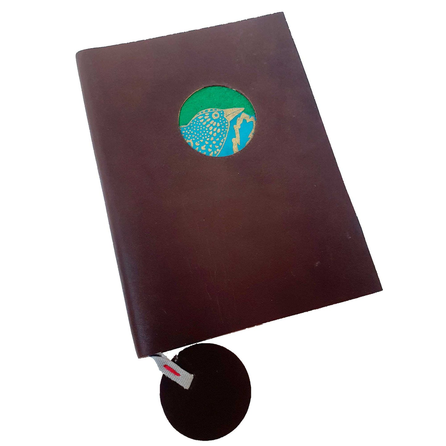 Leather Travel Journal with Inspiring Bird - The Wee Bindery (Store description) Notebooks 