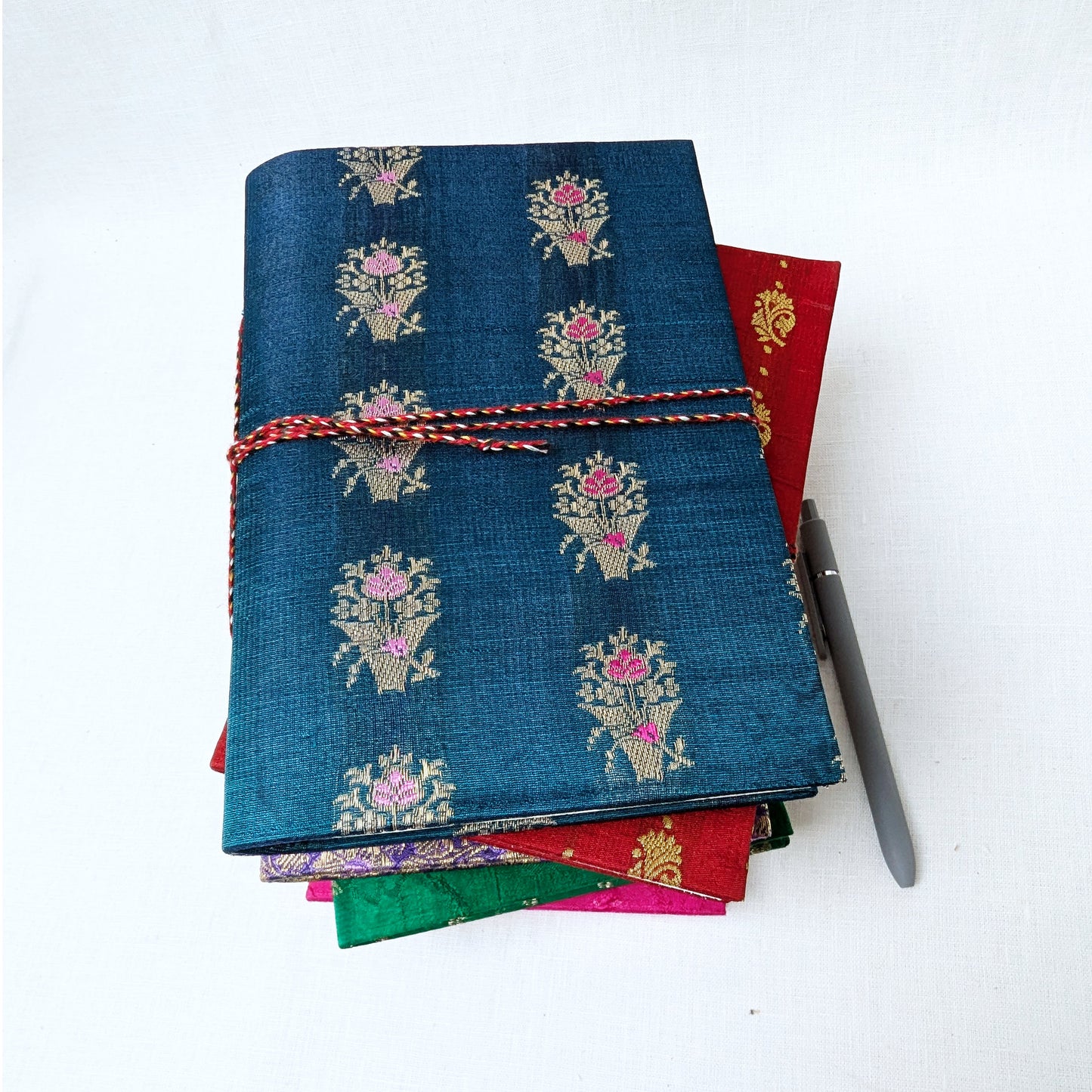 Handmade Upcycled Sari Journal – Cotton Rag Notebook (A5) - The Wee Bindery  Notebooks 