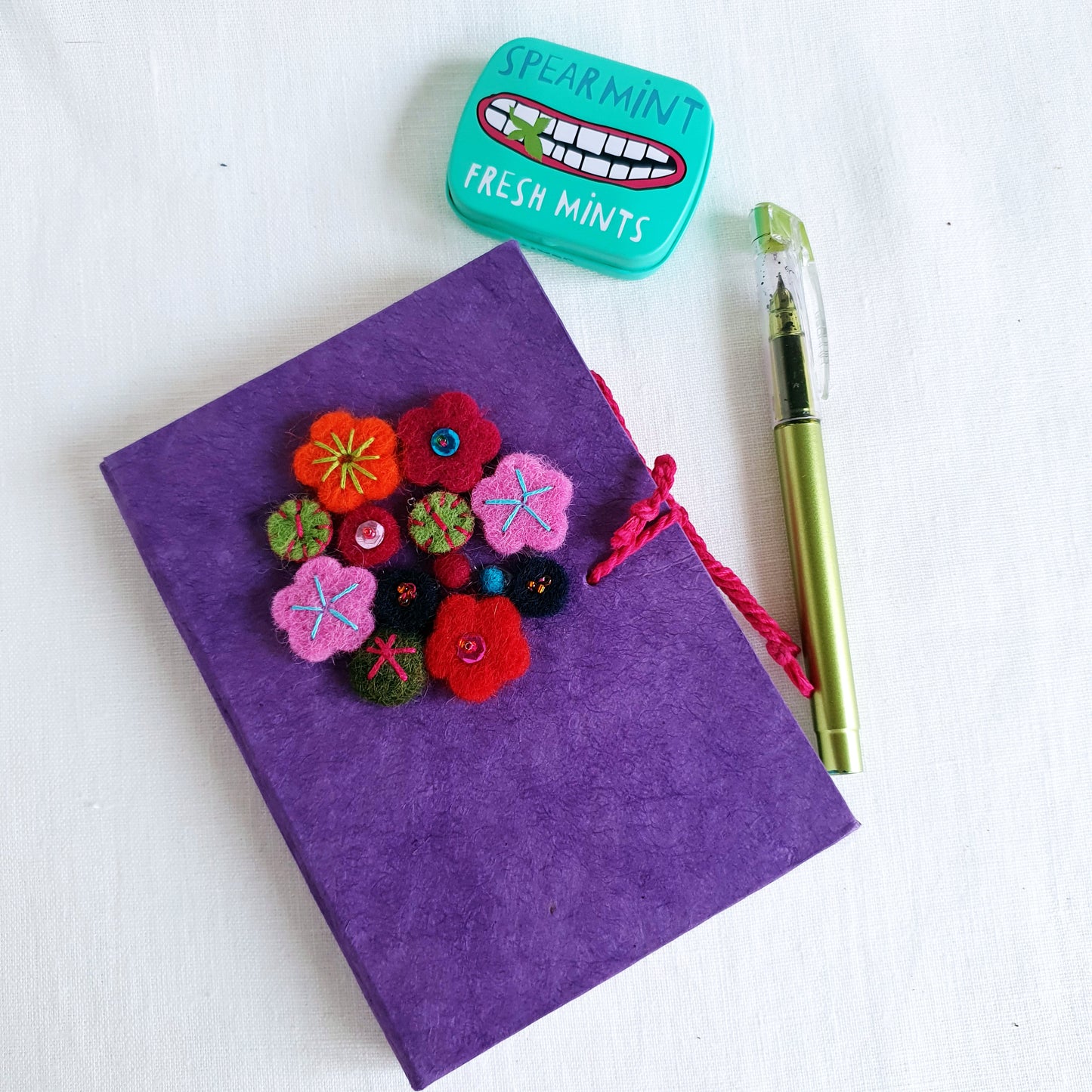 floral journal purple