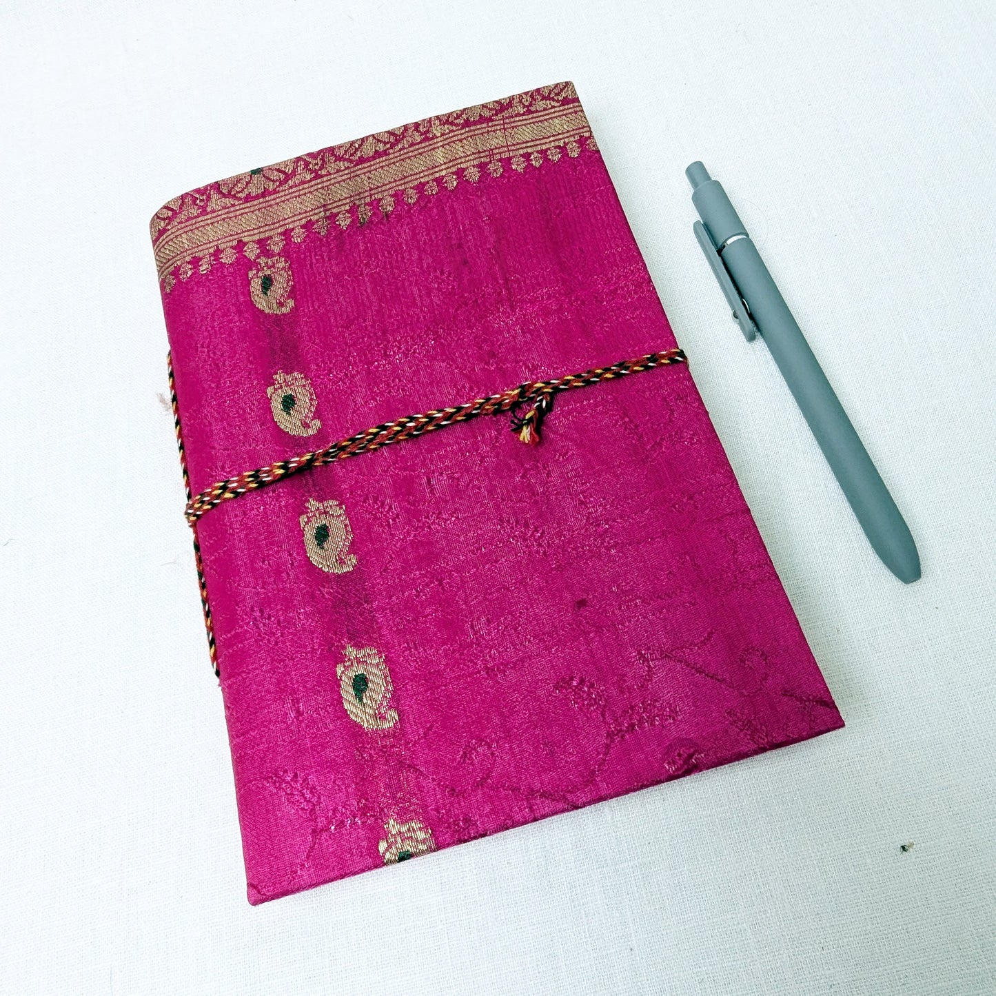 Handmade Upcycled Sari Journal – Cotton Rag Notebook (A5) - The Wee Bindery  Notebooks 