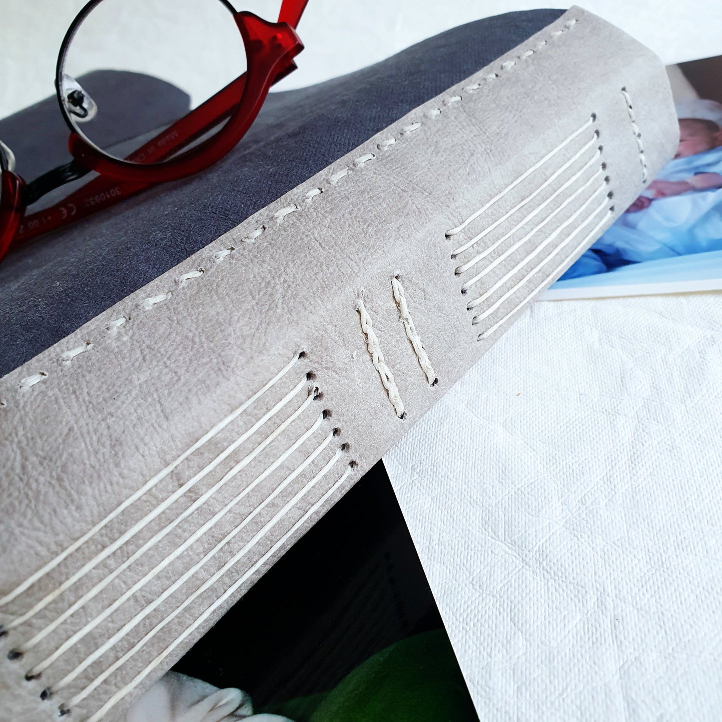 Large Photo Album, Long Stitch, Handmade - The Wee Bindery (Store description) Photo album 