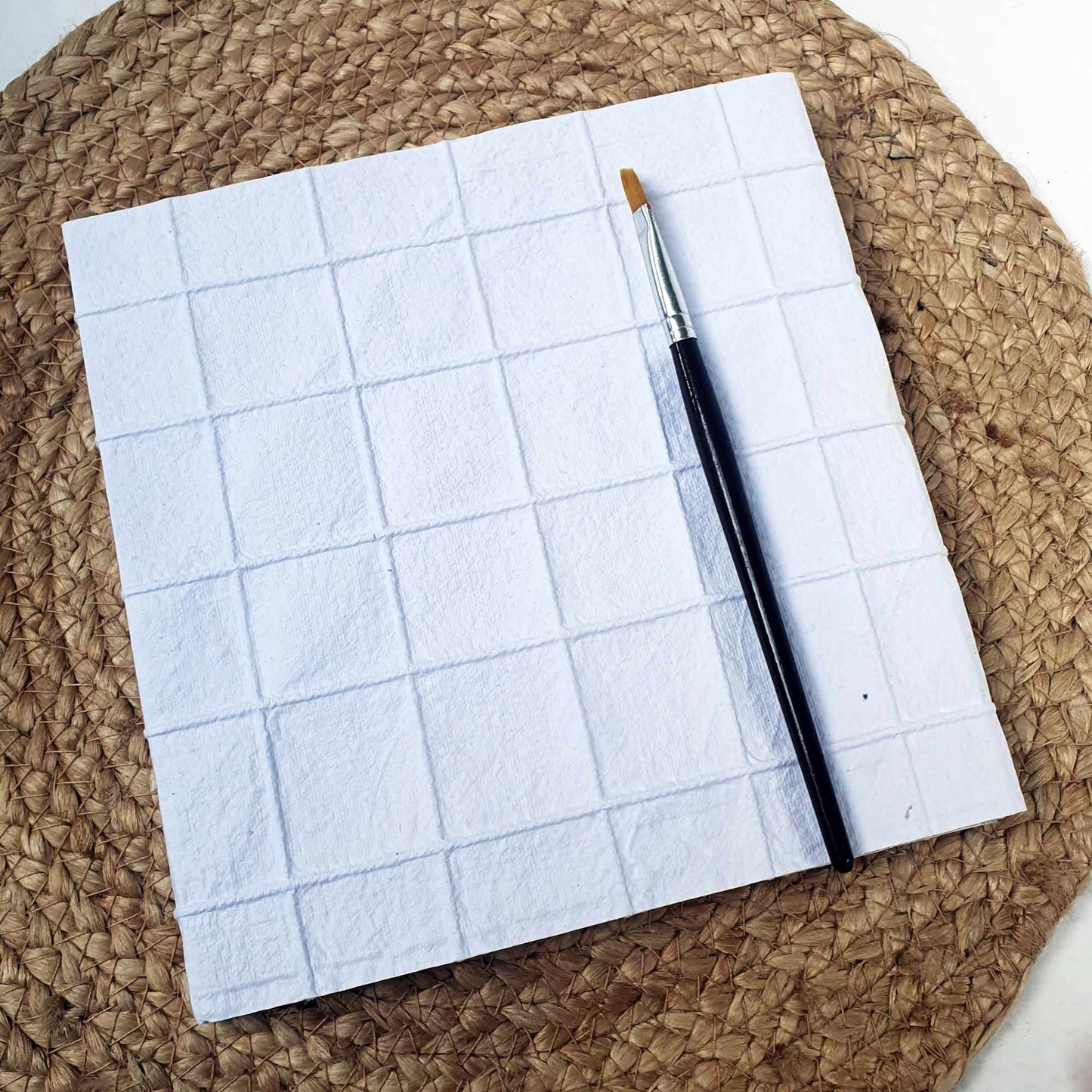 Square watercolour journal, grid cover
