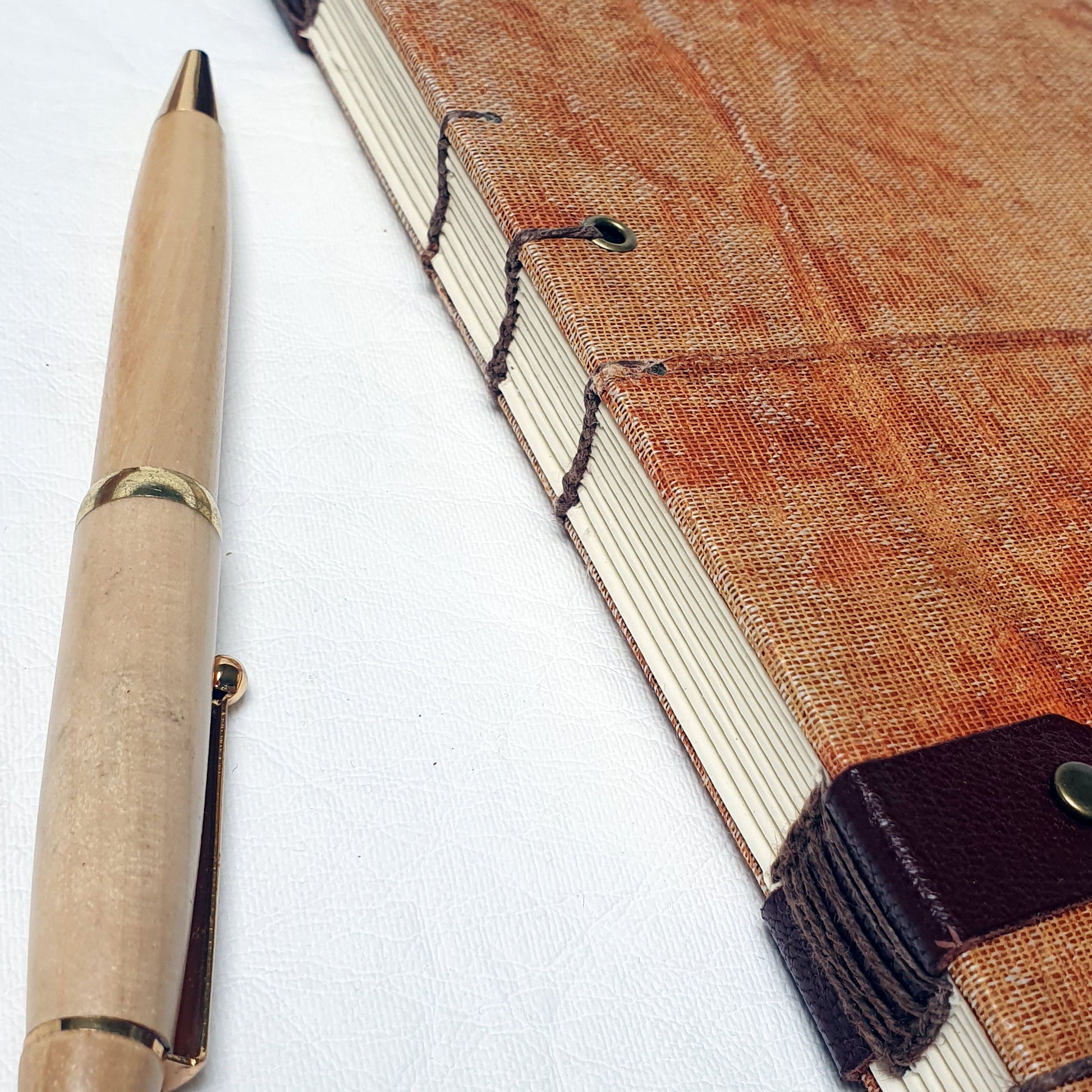 Handmade journal, Unlined, Decorative Spine - The Wee Bindery (Store description) Notebooks 