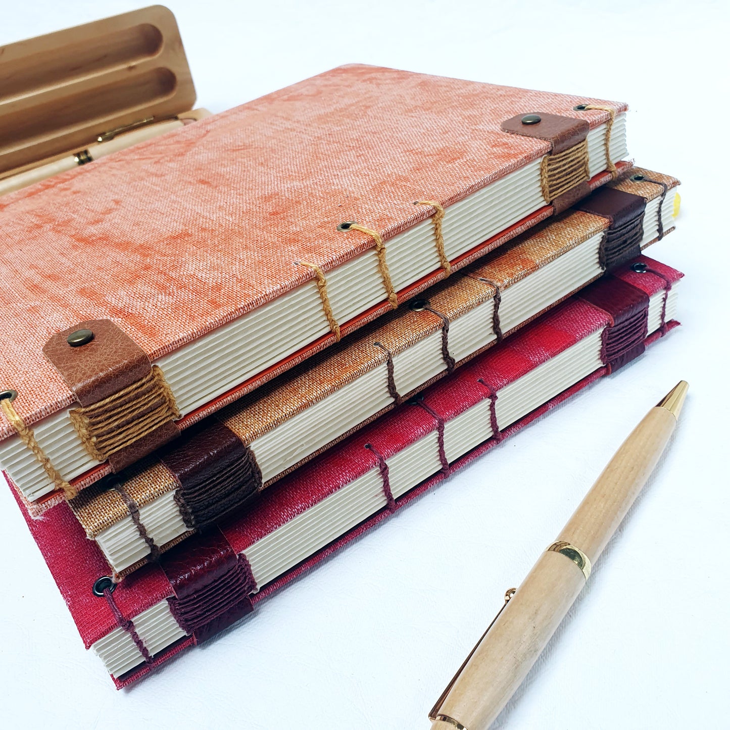 Handmade journal, Unlined, Decorative Spine - The Wee Bindery (Store description) Notebooks 