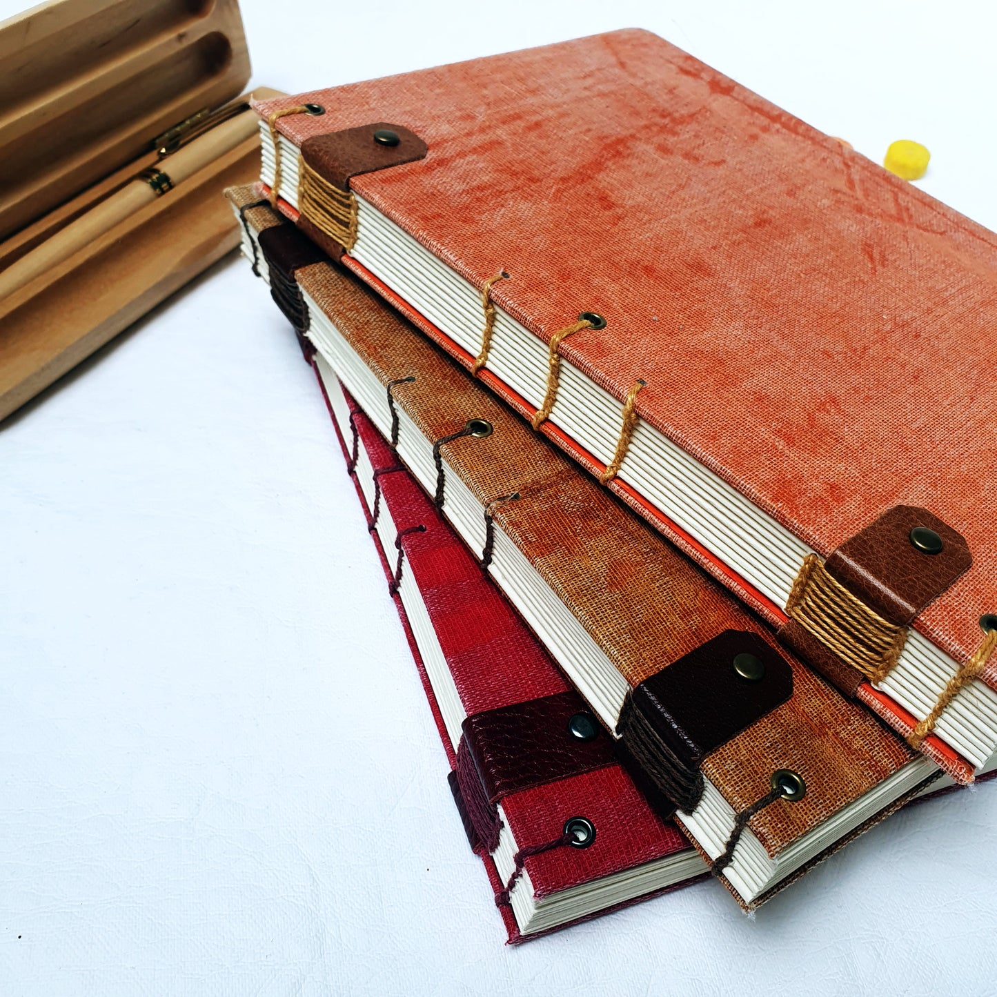 Handmade journal, Unlined, Decorative Spine - The Wee Bindery (Store description) Notebooks 