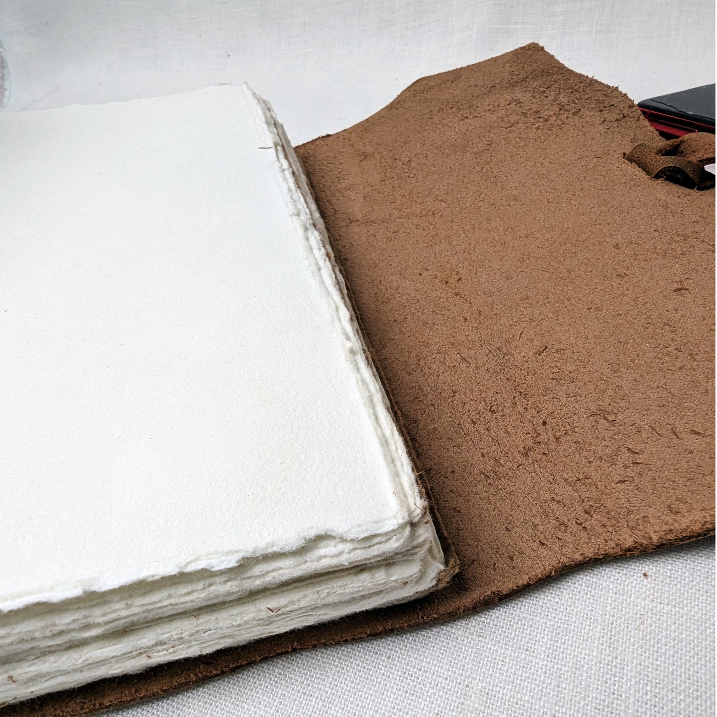 Large Distressed Leather Journal – Long Stitch Bound, 180 Pages Cotton Rag - The Wee Bindery  Notebooks 