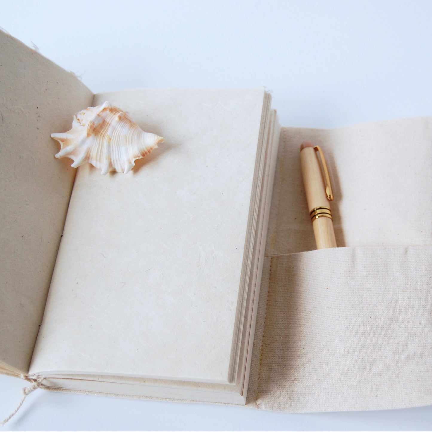 Refillable Lokta Journal with a Tactile Linen Cover - The Wee Bindery (Store description) Notebooks 