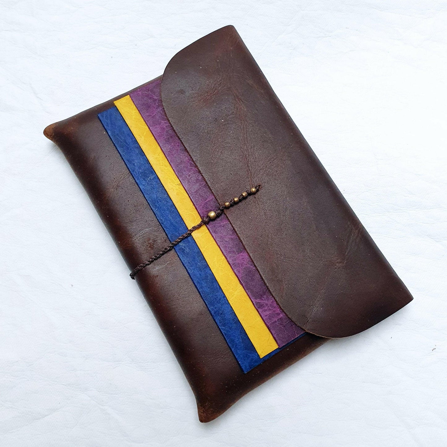 Handmade Paper Notebook Trio in a Soft Leather Pocket - The Wee Bindery (Store description) Notebooks 