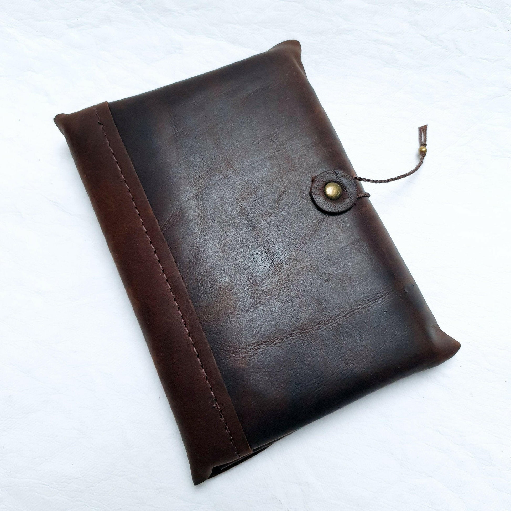 Handmade Paper Notebook Trio in a Soft Leather Pocket - The Wee Bindery (Store description) Notebooks 