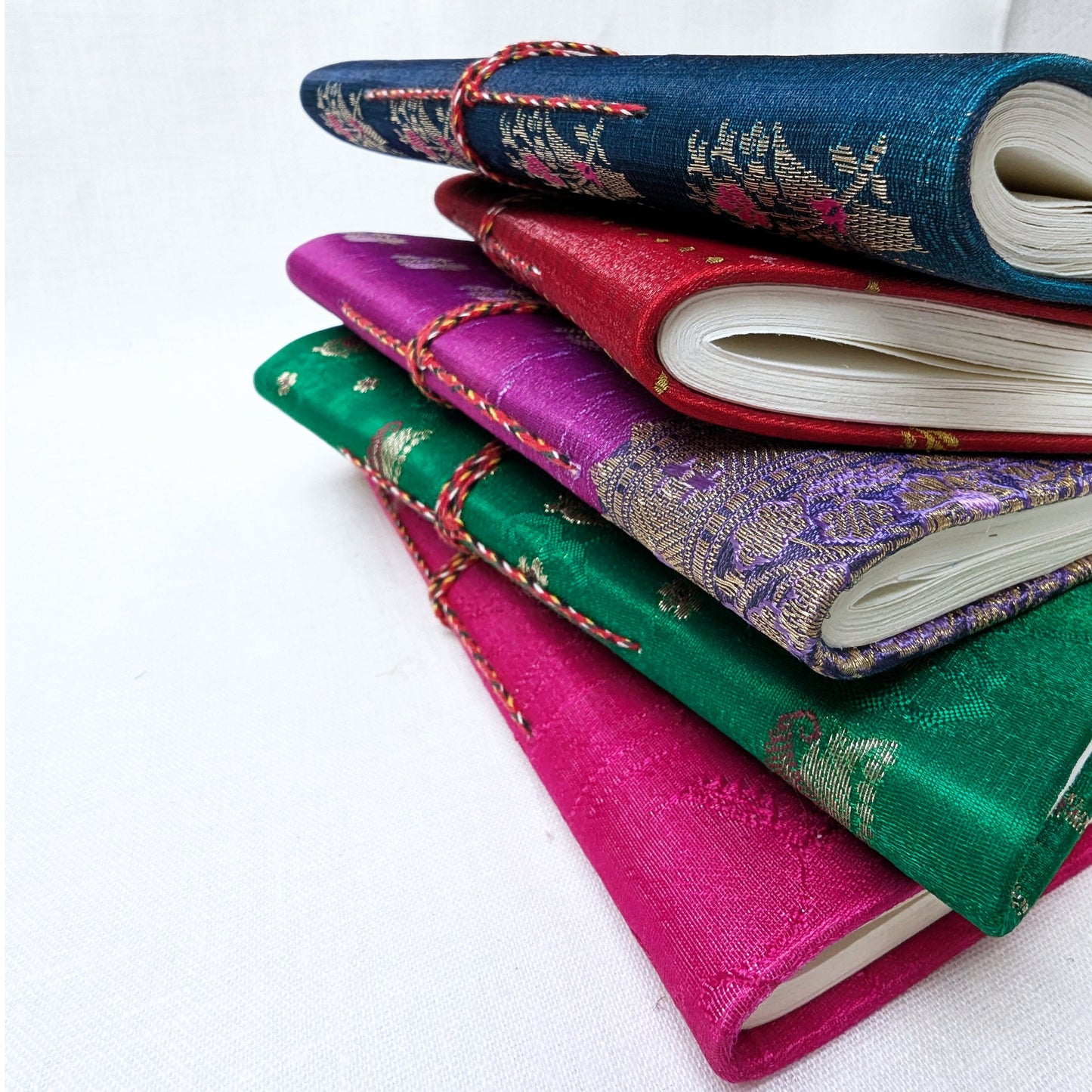 Handmade Upcycled Sari Journal – Cotton Rag Notebook (A5) - The Wee Bindery  Notebooks 