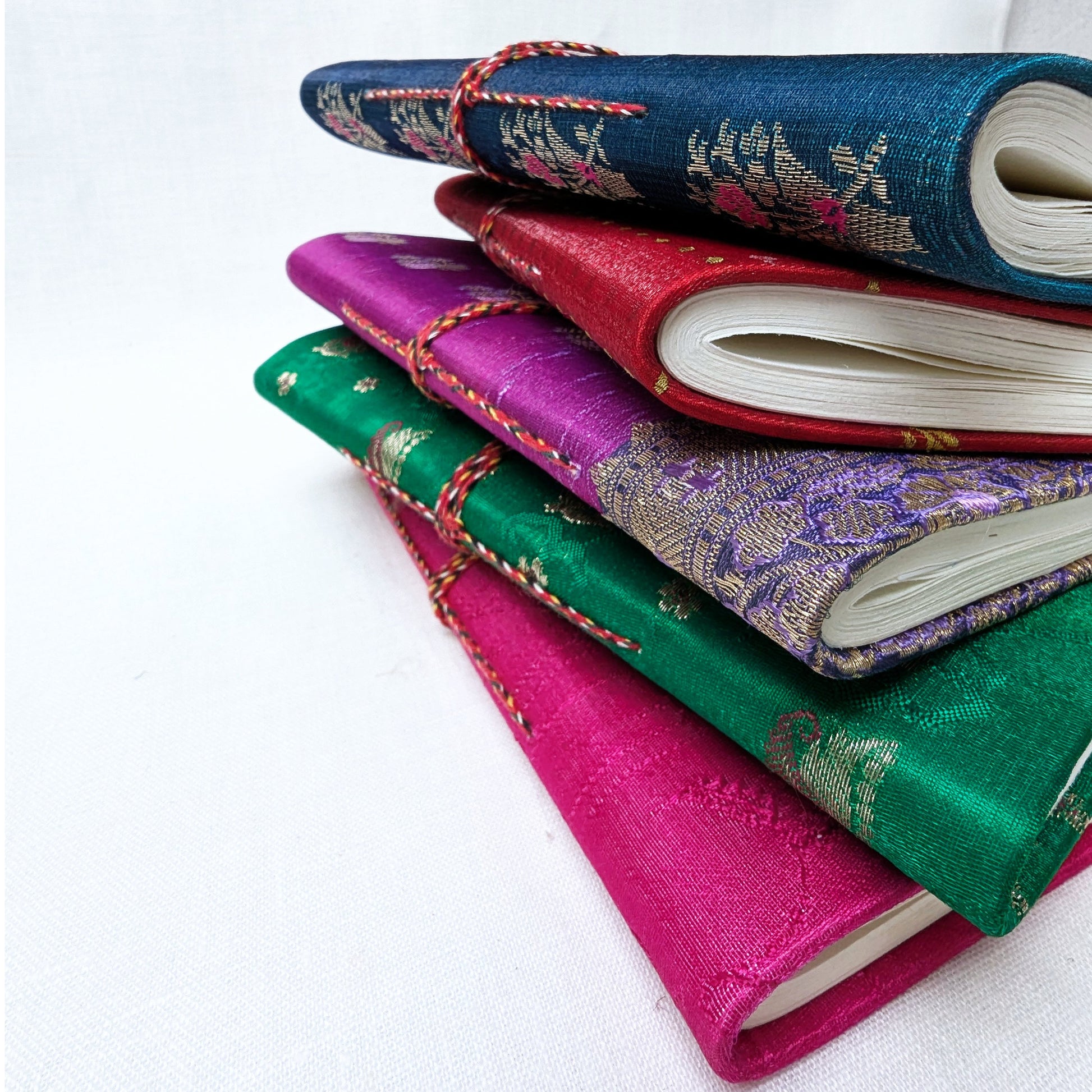 Handmade Upcycled Sari Journal – Cotton Rag Notebook (A5) - The Wee Bindery  Notebooks 