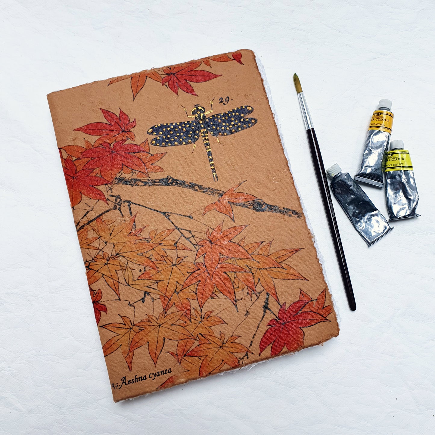 Bug Themed Watercolour Journal with an Exposed Coptic Spine - The Wee Bindery (Store description) Sketchbook 