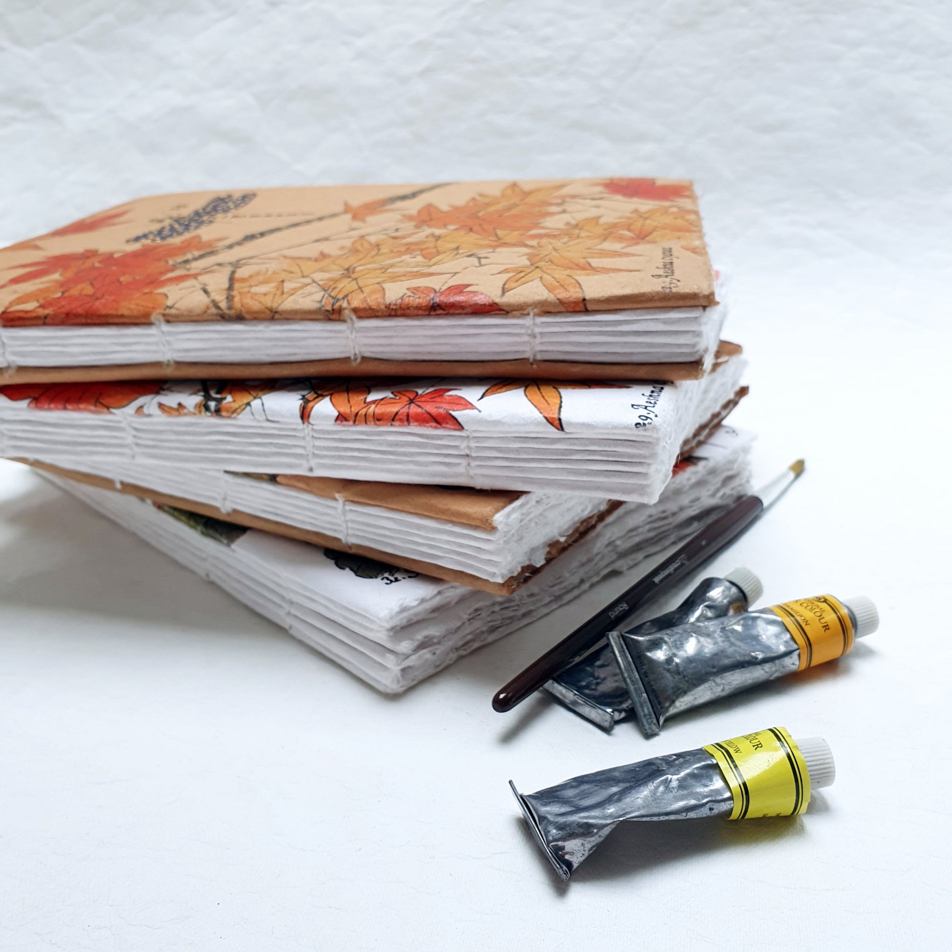 Bug Themed Watercolour Journal with an Exposed Coptic Spine - The Wee Bindery (Store description) Sketchbook 