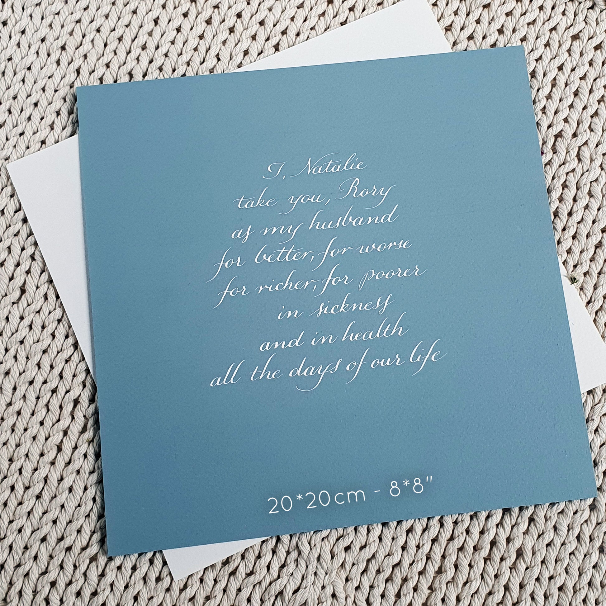 Wedding Vows - Forever - The Wee Bindery (Store description) Wedding Vows 